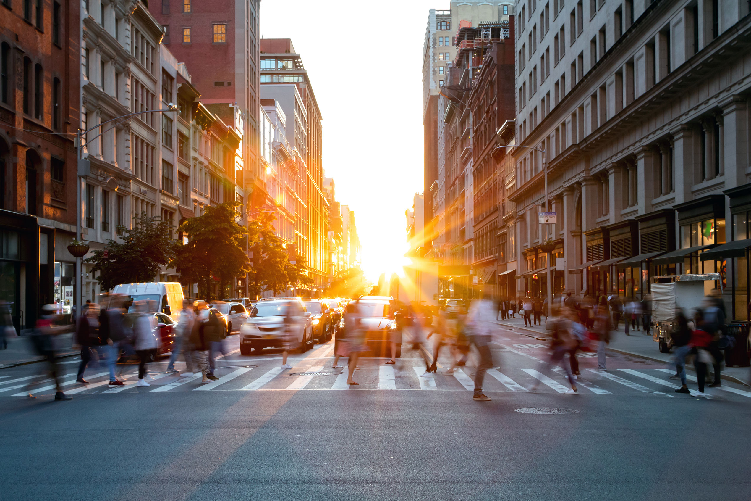 people walking on crosswalk