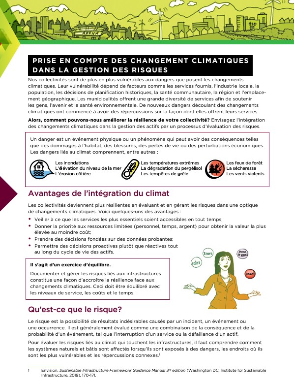 Cover of prise en compte des changements climatiques dans la gestion des risques