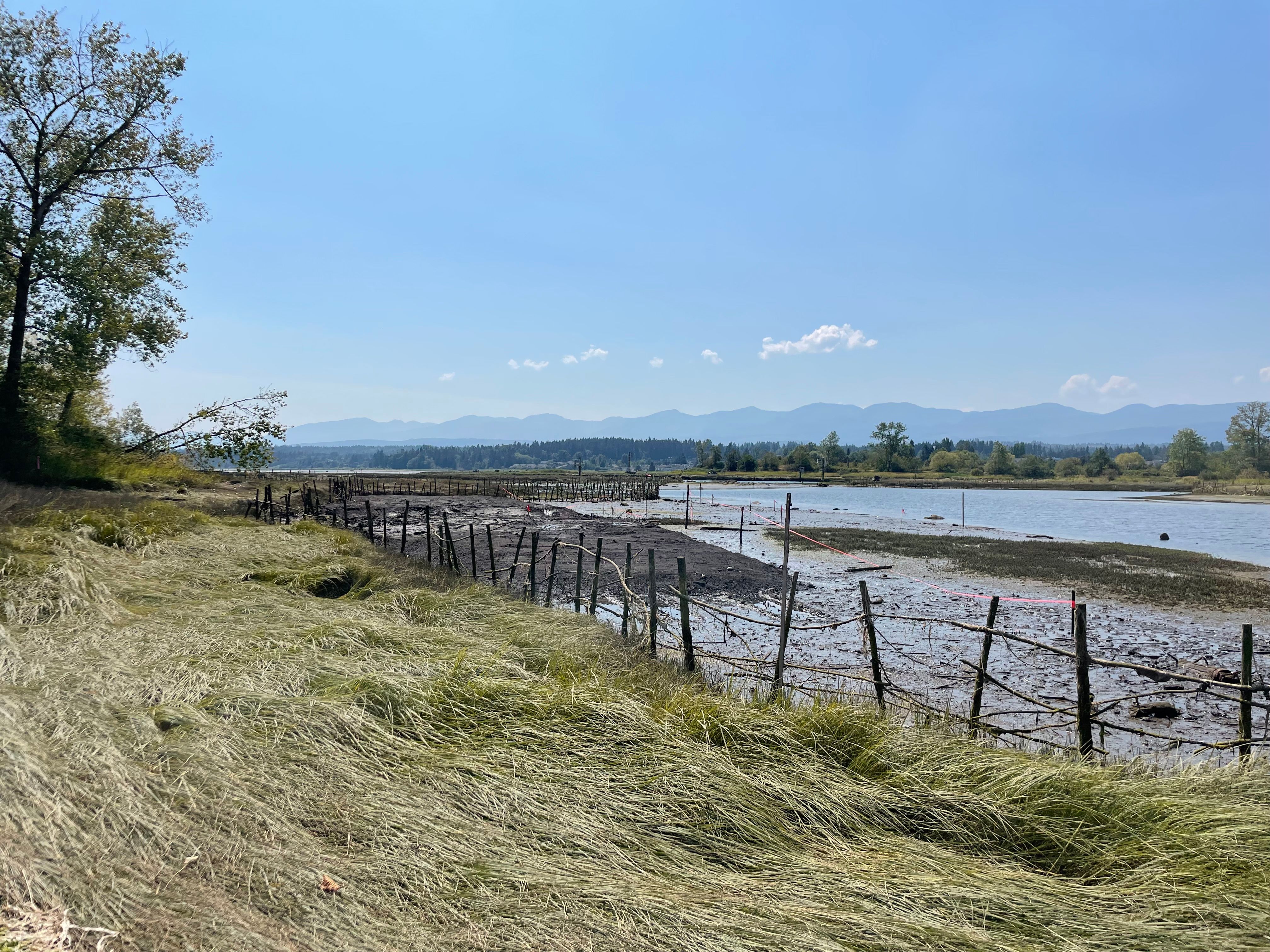Paysage d’une petite collectivité rurale près de l’eau, mettant en évidence la résilience climatique.