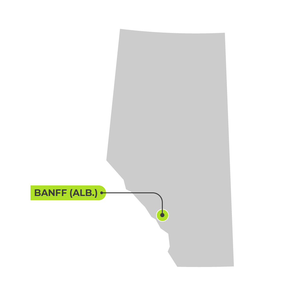 carte de AB avec Banff