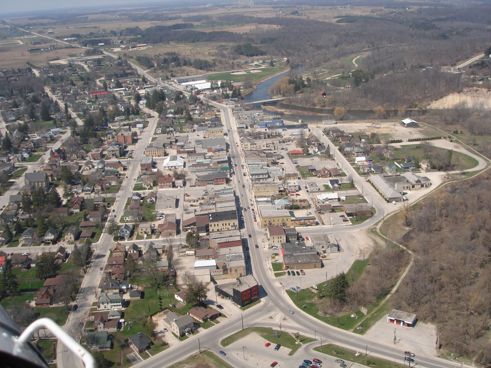 Vue aérienne des rues d’une ville