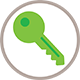 Icon of a key