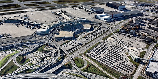 Vue aérienne de l’Aéroport international Pearson