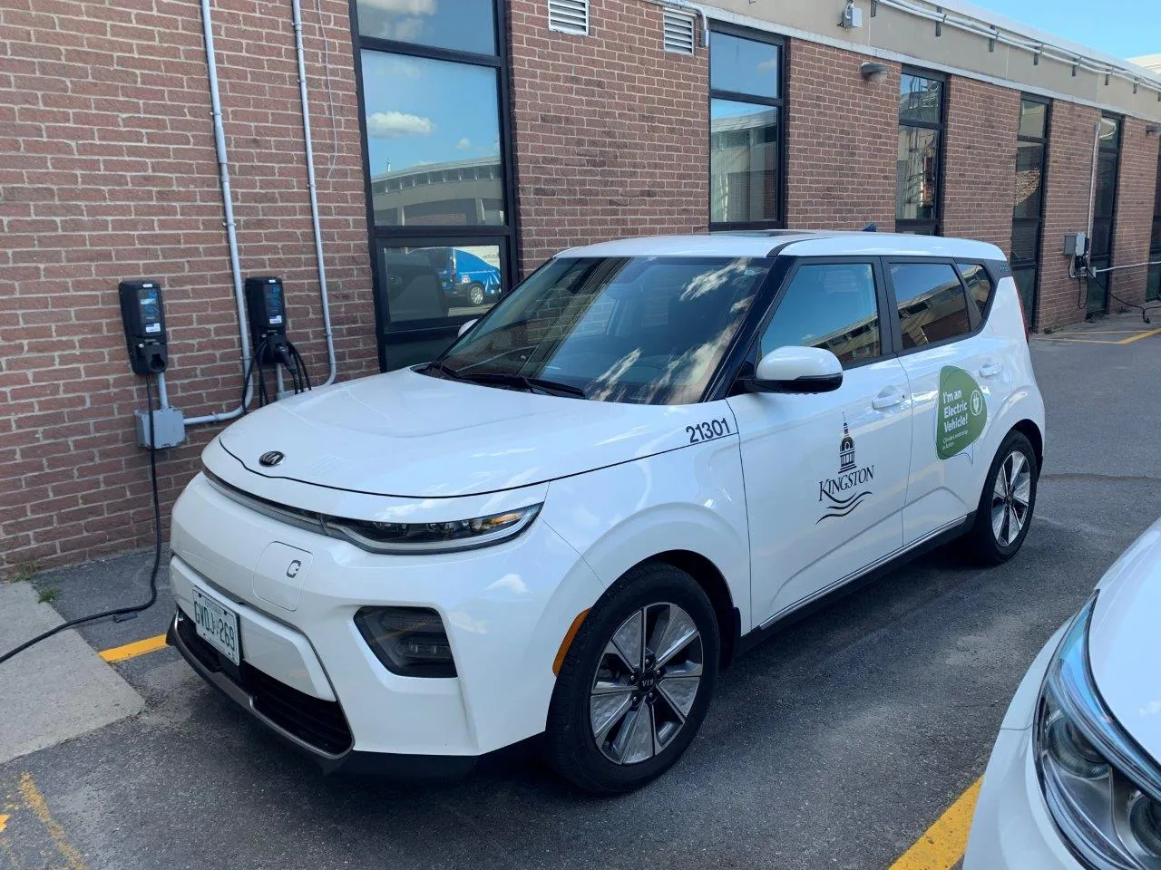One of Kingston's new EVs at a charger