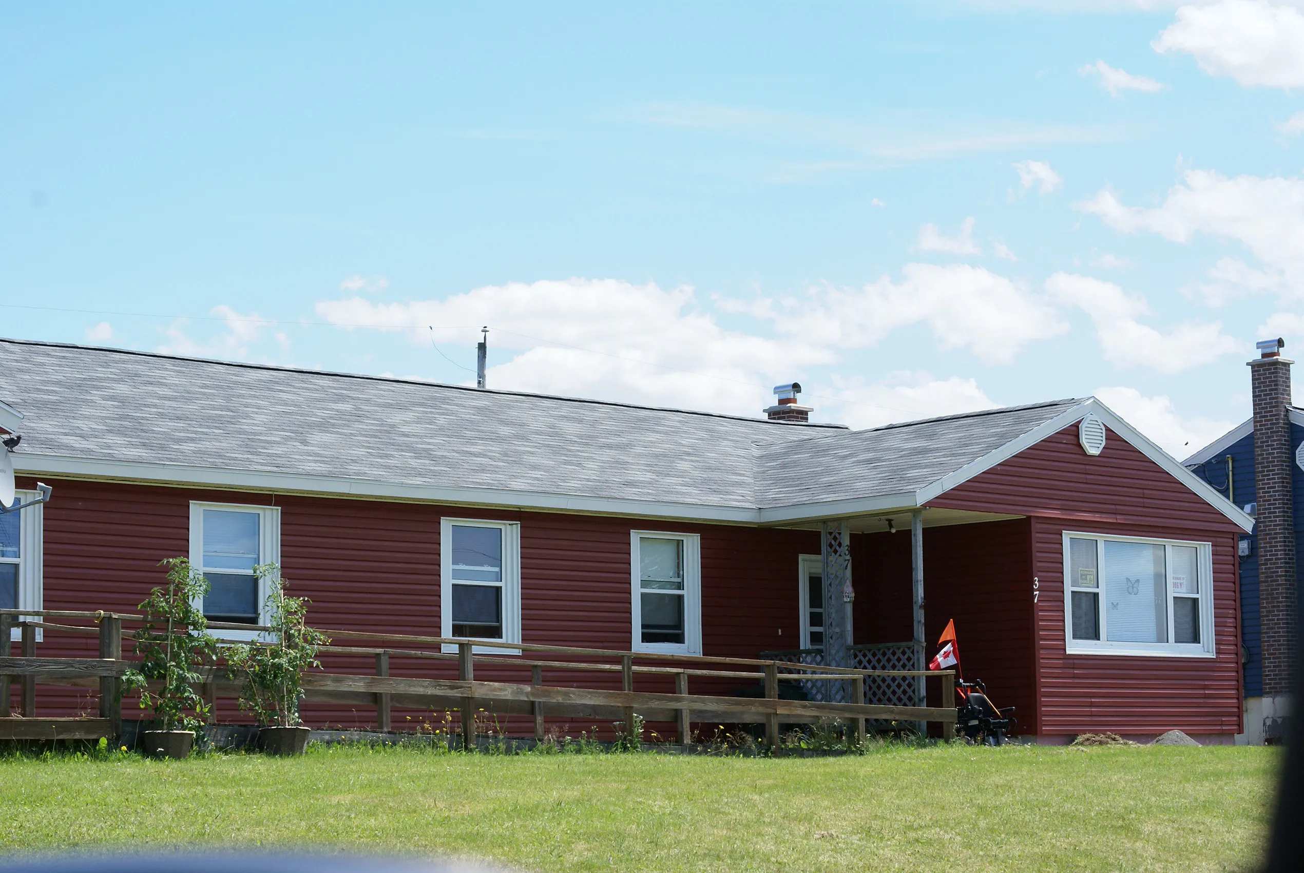 One of the retrofitted military houses at Pine Tree Park, Cape Breton.