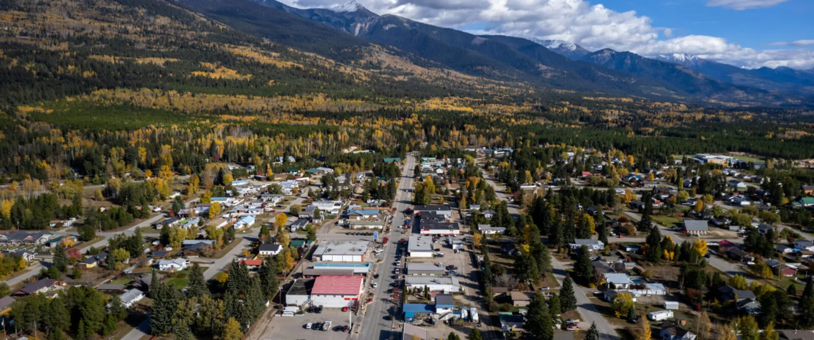A bird's eye view of Valemount, BC 