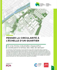 Image d’une fiche d’information intitulée « Penser la circularité à l’échelle d’un quartier »