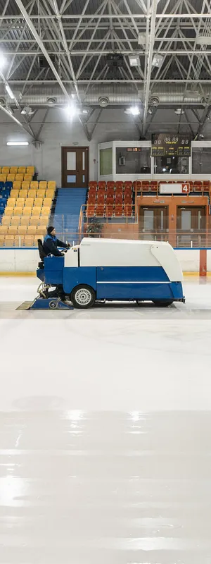 Zamboni on an indoor ice rink