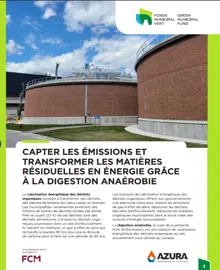 Image d’une fiche d’information capter les émissions transformer matières résiduelles énergie grâce digestion anaérobie 