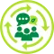 Icon of people collaborating.